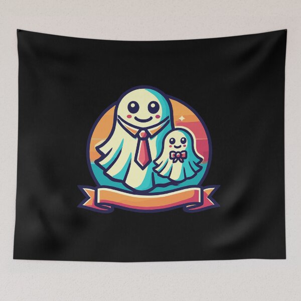 Item preview, Dad Ghost Father With Child Funny Halloween designed and sold by LuminOrb.