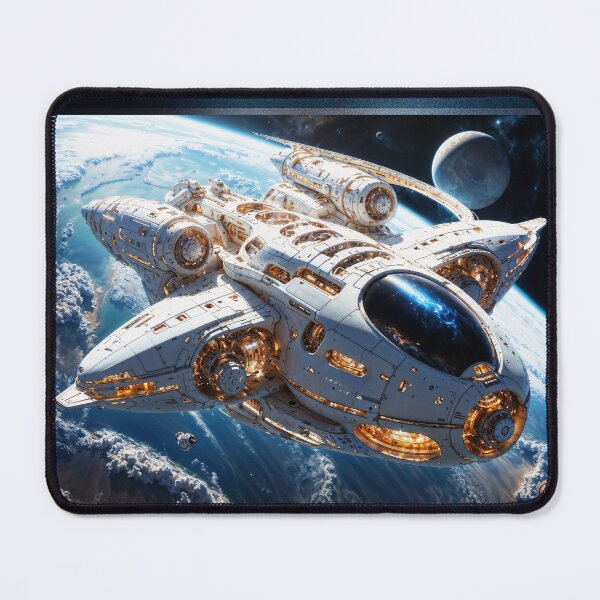 Item preview, The Futuristic Spacecraft Starscraper Lamanent Soaring Above A Distant Planet Astounding AI Concept Art by Xzendor7 designed and sold by Xzendor7 Digital Art Creations.