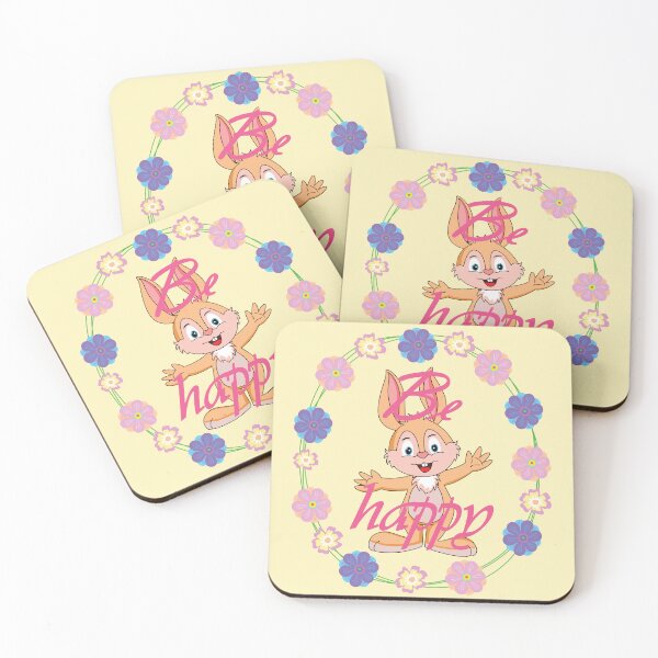 Item preview, Rabbit in flower wreath - Be happy. designed and sold by MiPa78.