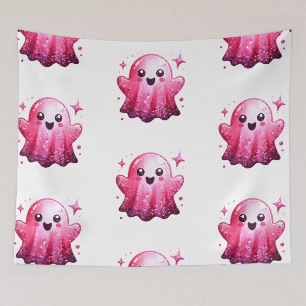 Item preview, Pink Sparkly Halloween Ghost sticker and more designed and sold by CRandRRstickers.