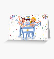 Argentina Football Fans Greeting Card