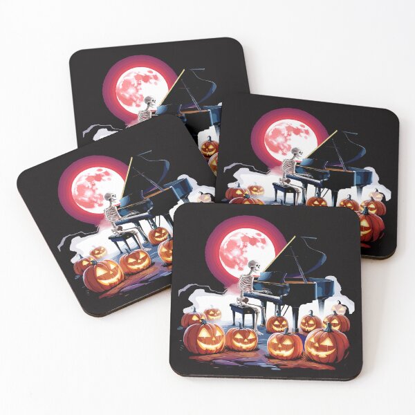 Item preview, Skeleton Playing Piano with Ghost Creepy Halloween Costume designed and sold by AxelBrook.