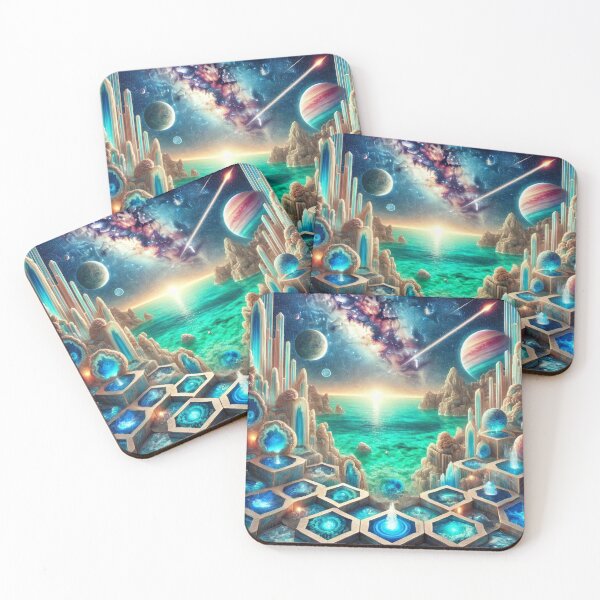 Item preview, Cosmic Geode Wonderland: Crystal Pools Beneath the Stars designed and sold by Meta2Physical.