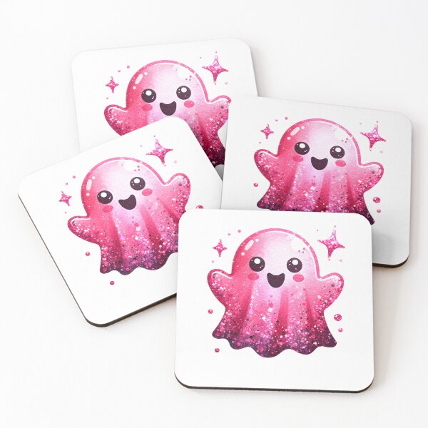 Item preview, Pink Sparkly Halloween Ghost sticker and more designed and sold by CRandRRstickers.