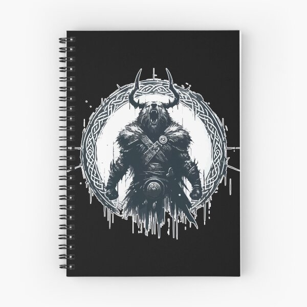 Item preview, Monochromatic Viking Warrior Bear Celtic Knotwork designed and sold by TomFrontierArt.