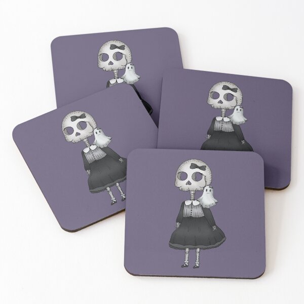 Item preview, Skeleton Girl with her Ghost Buddy designed and sold by WrensDgtDesigns.
