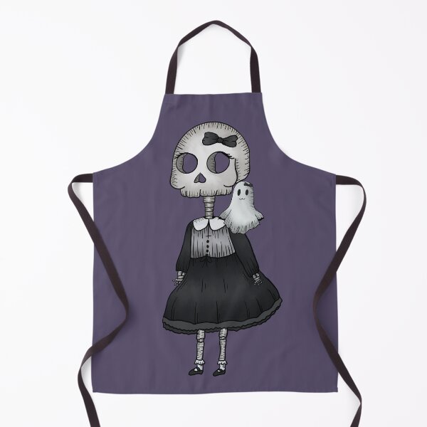 Item preview, Skeleton Girl with her Ghost Buddy designed and sold by WrensDgtDesigns.