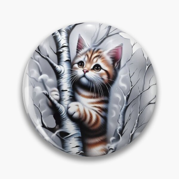 Item preview, "Intrigued Look: The Cat on the Birch" designed and sold by CHRIST5000.