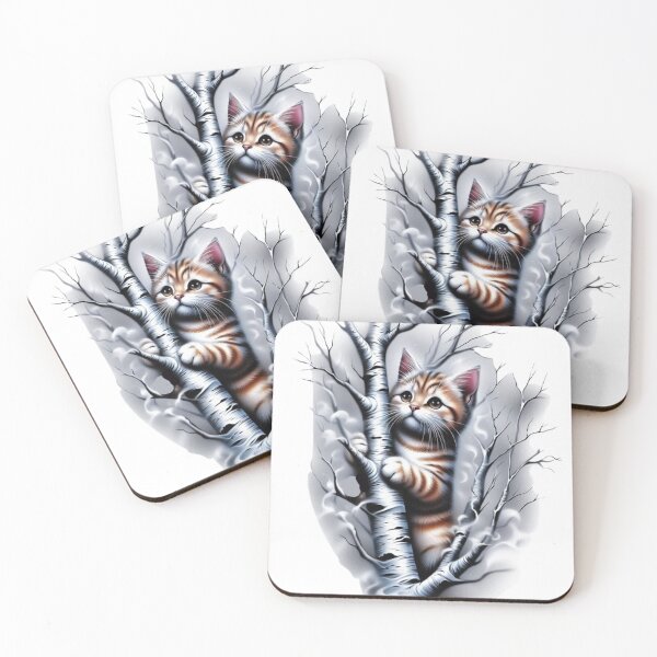 Item preview, "Intrigued Look: The Cat on the Birch" designed and sold by CHRIST5000.