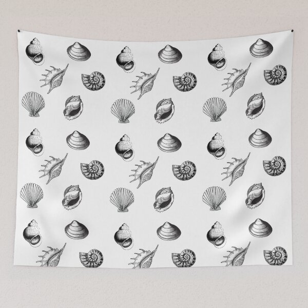 Item preview, Seashells. Black and white designed and sold by LineArtForYou.