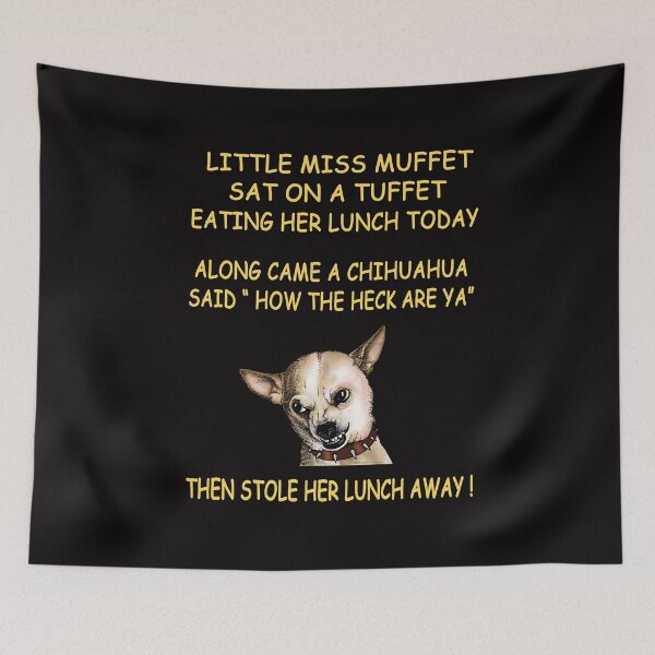 Item preview, Funny Little Miss Muffet and Rude Chihuahua Dog  designed and sold by thet-shirtman.