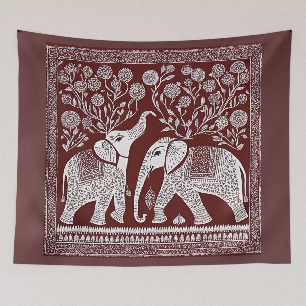 Item preview, Warli Elephant design designed and sold by Chirayu1111.