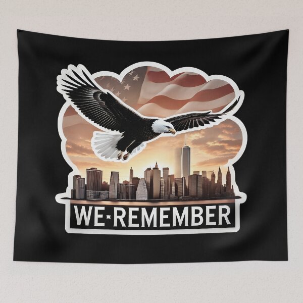 Item preview, Bald eagle flying over the NYC - 9.11 and Patriot day designed and sold by The  Knick Knack Nook.