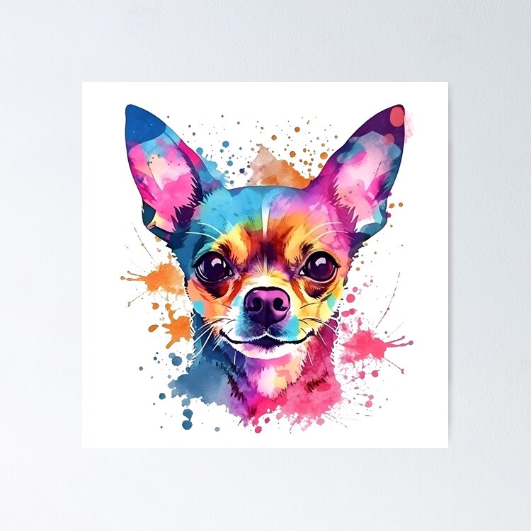Chihuahua | Colorful Watercolor Design #3 Sticker
