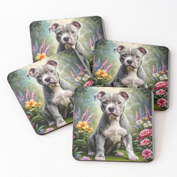 Item preview, Gretchen Pitbull Puppy Dog Art designed and sold by Heart and Soul Studio.