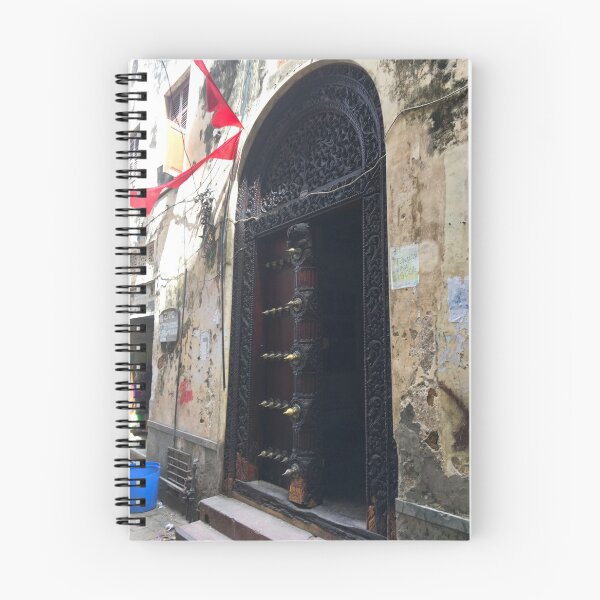 Item preview, Black Old Doorway - StoneTown - Zanzibar Island - Tanzania - Africa designed and sold by exploramum.