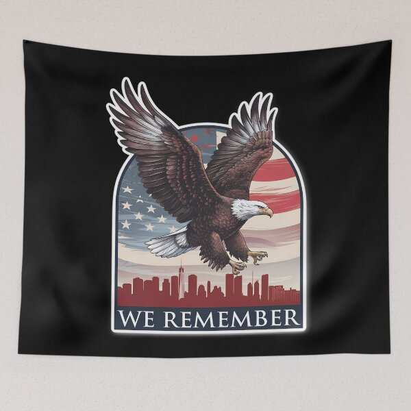 Item preview, Bald eagle flying over the NYC - 9.11 and Patriot day designed and sold by The  Knick Knack Nook.