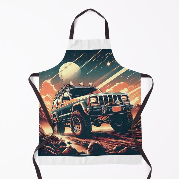 Item preview, Cherokee XJ 4x4 USA offroad Vintage old school vehicle  -  black line art  designed and sold by Off-Road-Zone.