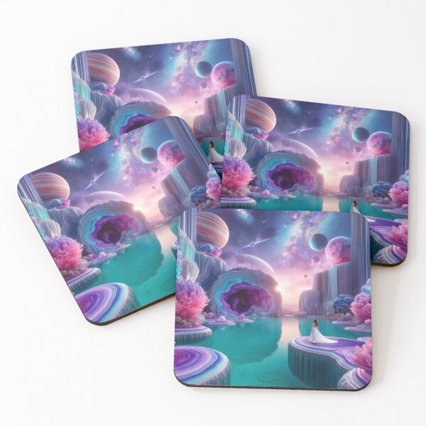 Item preview, Seamless Cosmic Elegance: Purple Geodes and Hidden Dimensions designed and sold by Meta2Physical.