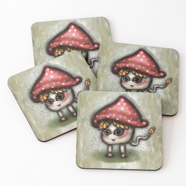 Item preview, Cute fall mushroom creature designed and sold by Aileen-Lights.