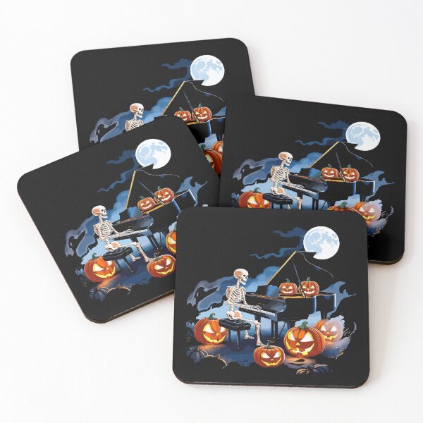 Item preview, Funny Skeleton Playing Piano with Ghost Halloween Costume designed and sold by AxelBrook.