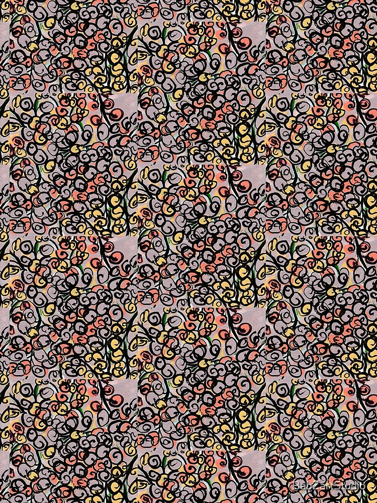 Thumbnail 3 of 3, Scarf, Squiggles by BabZArtStudio designed and sold by BabZartStudio.