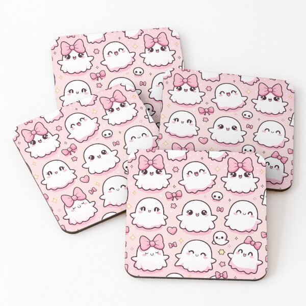 Item preview, Pink ghost with bows stickers and more designed and sold by CRandRRstickers.