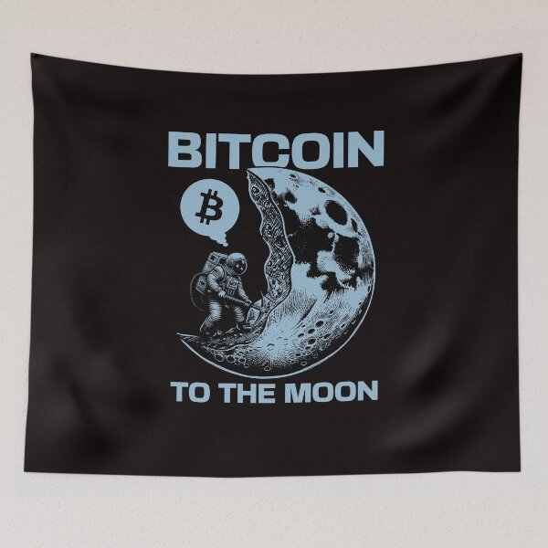 Item preview, Bitcoin Cryptocurrency On Lunar Space Poster designed and sold by Jessica  art.
