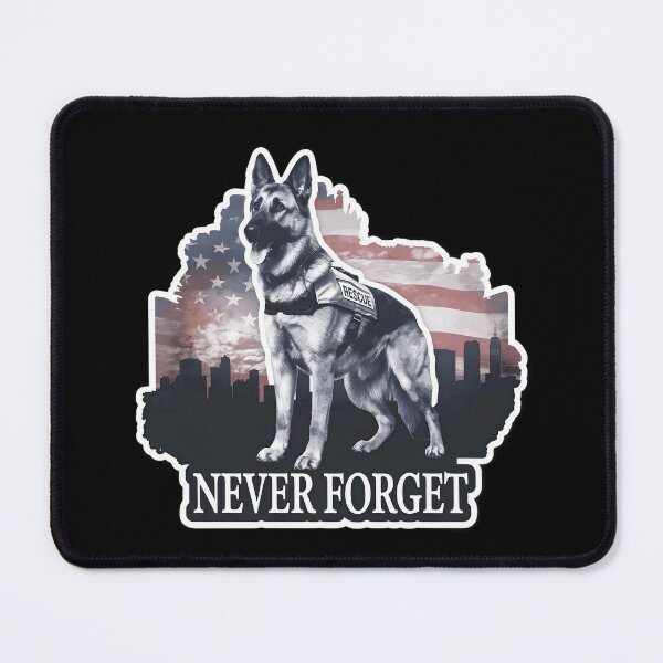 Item preview, United we stand Patriot Day - k9 German Shepherd rescue dog designed and sold by The Knick Knack Nook.