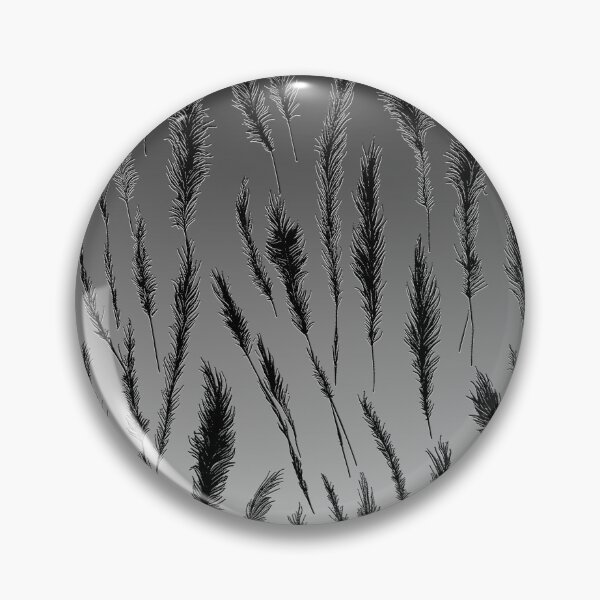 Item preview, Cottagecore Black and Grey Wild Grass on Grey Background designed and sold by Beachy.