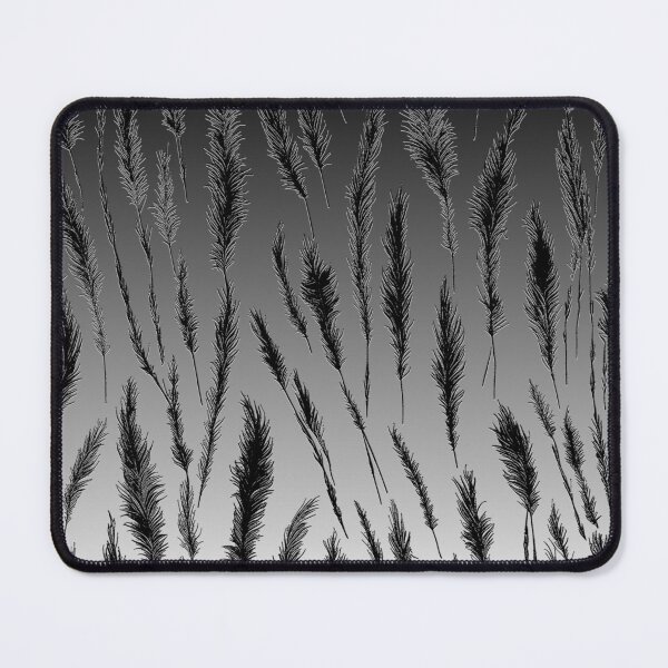 Item preview, Cottagecore Black and Grey Wild Grass on Grey Background designed and sold by Beachy.