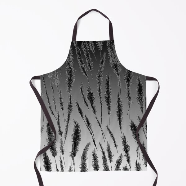 Item preview, Cottagecore Black and Grey Wild Grass on Grey Background designed and sold by Beachy.