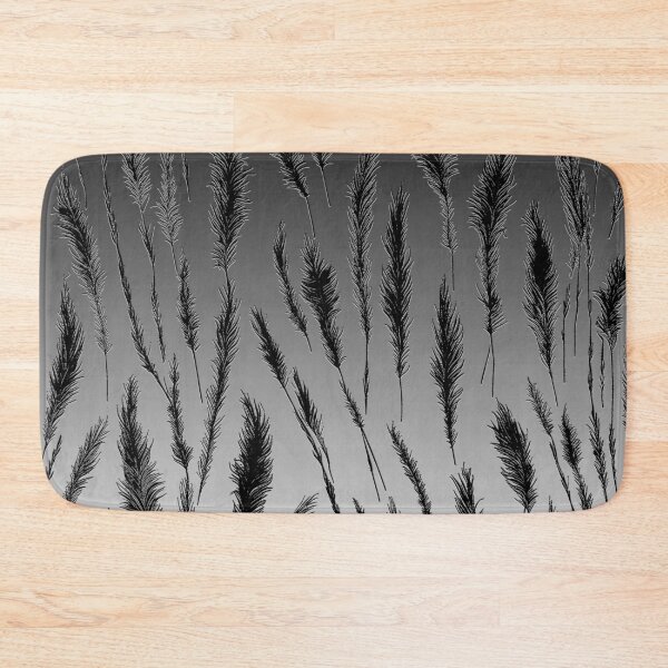 Item preview, Cottagecore Black and Grey Wild Grass on Grey Background designed and sold by Beachy.