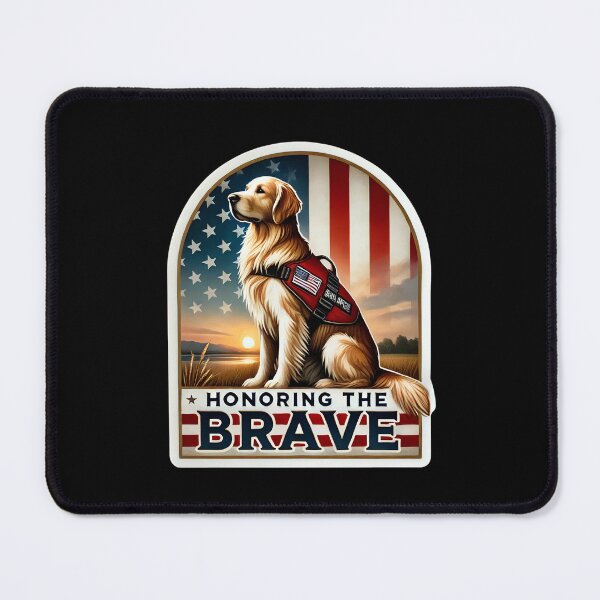 Item preview, Patriot and memorial Day - k9 Golden Retriever rescue dog designed and sold by The Knick Knack Nook.
