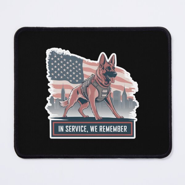Item preview, Never forget - Patriot Day - k9 German Shepherd rescue dog designed and sold by The Knick Knack Nook.