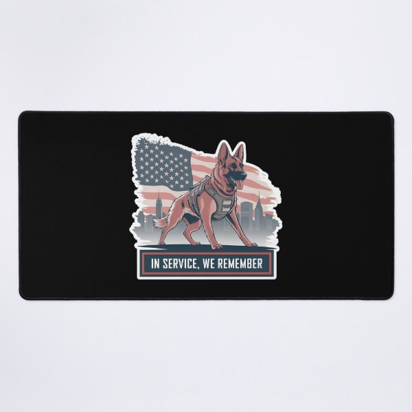 Item preview, Never forget - Patriot Day - k9 German Shepherd rescue dog designed and sold by The Knick Knack Nook.