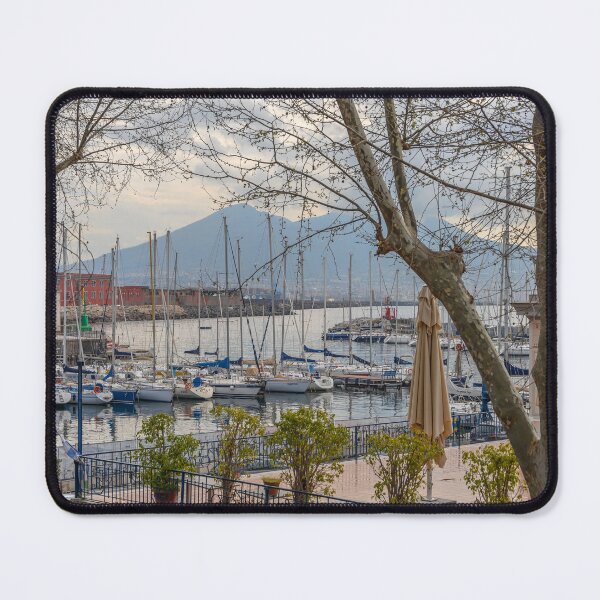 Item preview, Italy. Naples. Marina with Mount Vesuvius in the Background.  designed and sold by vadim19.
