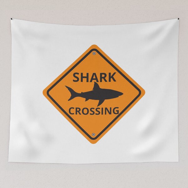 Item preview, Caution Sign - Shark Crossing designed and sold by CritterFish.