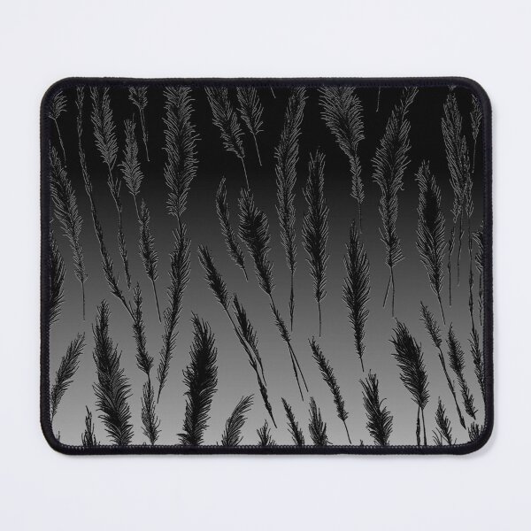 Item preview, Cottagecore Black and Grey Wild Grass on Black and Grey Background designed and sold by Beachy.