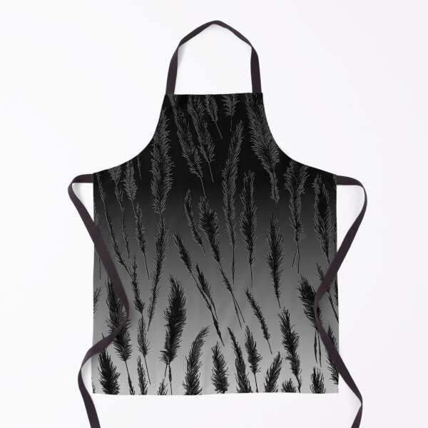 Item preview, Cottagecore Black and Grey Wild Grass on Black and Grey Background designed and sold by Beachy.
