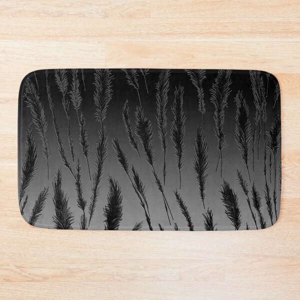 Item preview, Cottagecore Black and Grey Wild Grass on Black and Grey Background designed and sold by Beachy.
