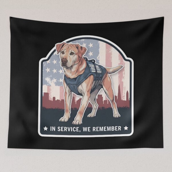 Item preview, Patriot and memorial Day - k9 rescue Labrador dog designed and sold by The  Knick Knack Nook.