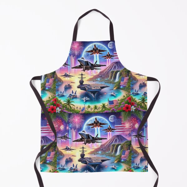 Item preview, Patriotic Sky: USA Military Jets Over a Tropical Paradise designed and sold by Meta2Physical.