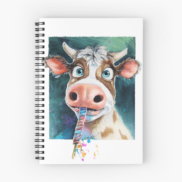 Item preview, Curious cow with a colorful lollipop designed and sold by MarieLeRiz-Art.