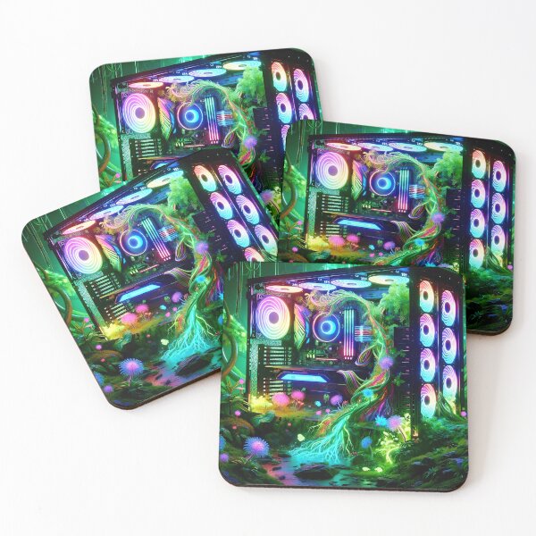 Item preview, Tech Jungle: Nature Meets Neon in a Gamer’s World designed and sold by koreatvtea.
