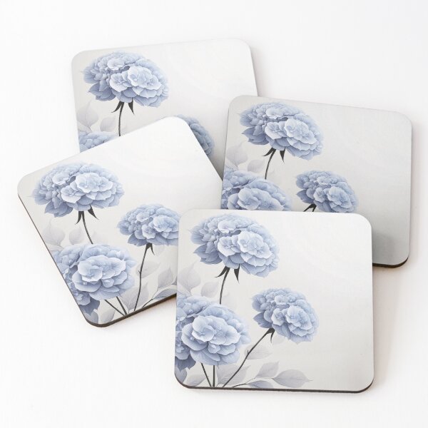Item preview, Trio of Light Blue Hydrangea Blossoms designed and sold by burbankdesigns.