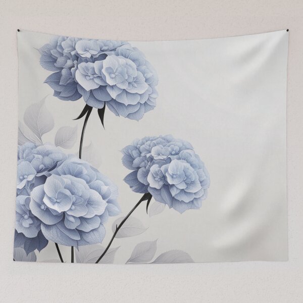Item preview, Trio of Light Blue Hydrangea Blossoms designed and sold by burbankdesigns.