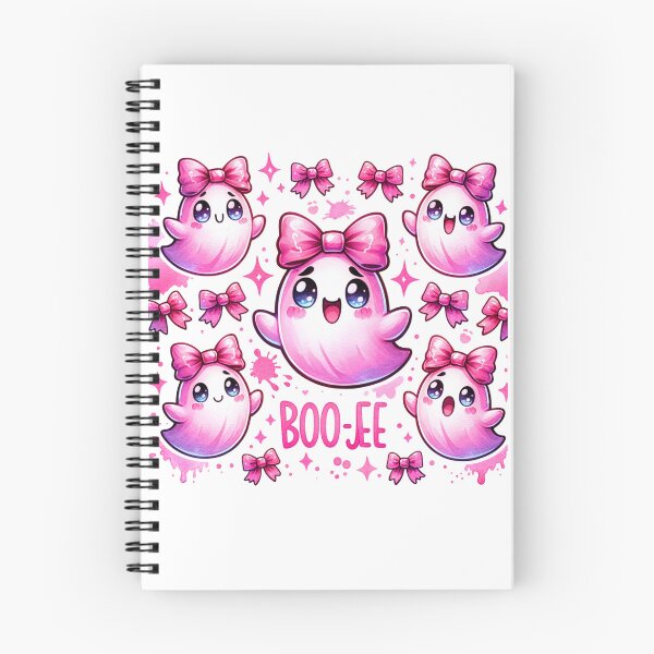 Item preview, Cute pink Ghost with bows saying Boo-Jee stickers and more designed and sold by CRandRRstickers.