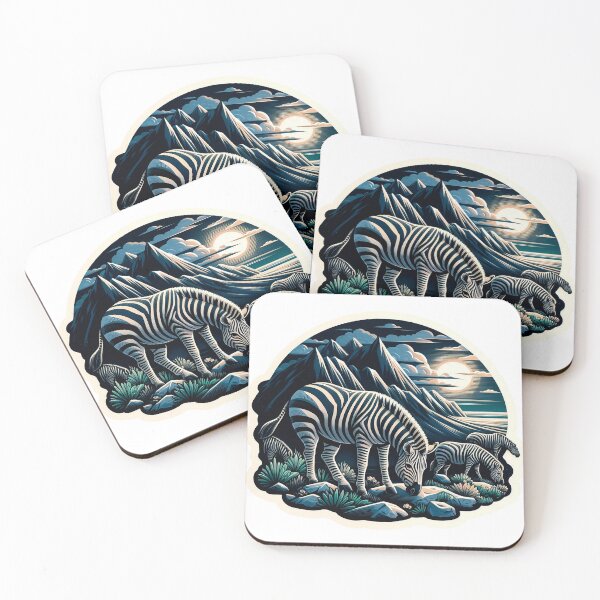 Item preview, Mountain Zebra Grazing Peacefully on Rocky Terrain – Exotic Wildlife in a Natural Setting designed and sold by KreaDesignOne.
