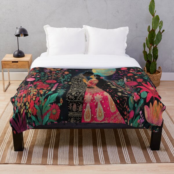 Item preview, Blasian Couple in a floral garden designed and sold by BeatnikBuddha.